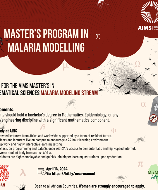 Programa de mestrado em Modelagem da malária